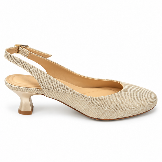PieSanto Women's Slingback Kit Pump 240230 Bone PieSanto Women's Slingback Kit Pump 240230 Bone