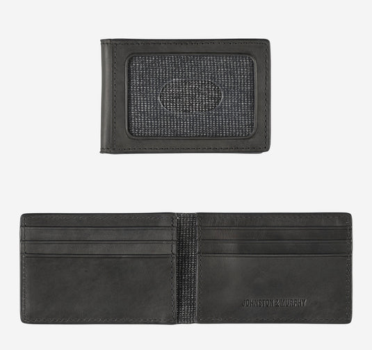 Johnston & Murphy Men's Rhodes 2-in-1 Billfold Wallet Black