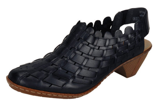 Rieker Women's Lattice Heel Black Rieker Women's Lattice Heel Black