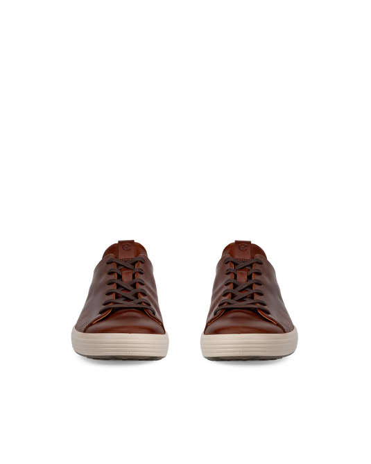 Ecco Men's Soft 7  Lace Sneaker Cognac Leather