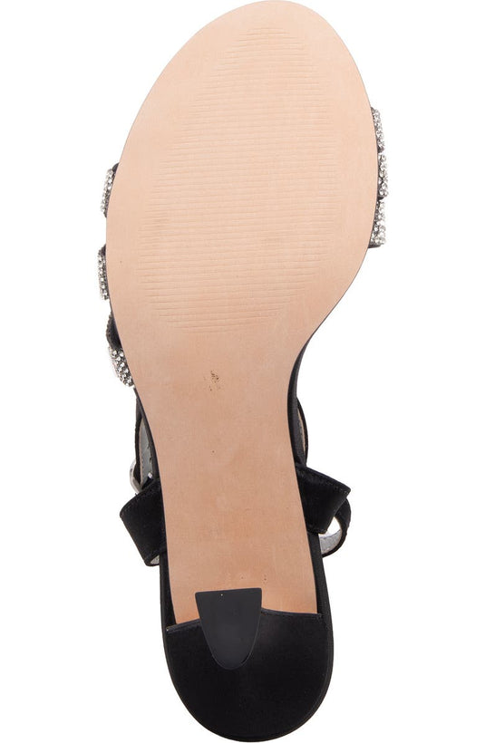 David Tate Women's Trio Evening Sandal Black Satin David Tate Women's Trio Evening Sandal Black Satin