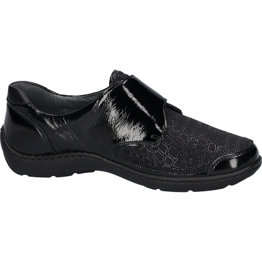 Waldlaufer Women's HENNI 496H31 Black Patent Fabric Waldlaufer Women's HENNI 496H31 Black Patent Fabric