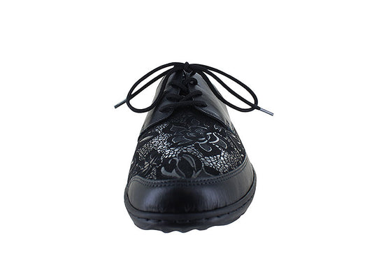 Waldlaufer Women's Joyce Black Leather Stretch Waldlaufer Women's Joyce Black Leather Stretch