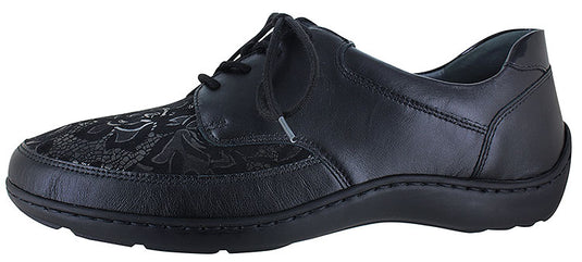 Waldlaufer Women's Joyce Black Leather Stretch Waldlaufer Women's Joyce Black Leather Stretch