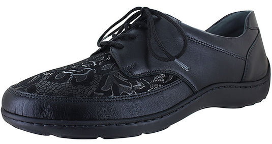 Waldlaufer Women's Joyce Black Leather Stretch Waldlaufer Women's Joyce Black Leather Stretch