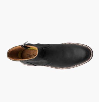Florsheim Men's Norwalk Plain Toe Side Zip Boot Black - Free Socks Florsheim Men's Norwalk Plain Toe Side Zip Boot Black - Free Socks