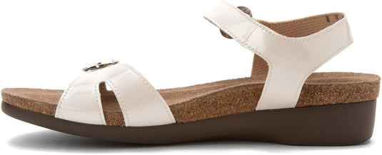 Munro Women's Donna Sandal White Patent Munro Women's Donna Sandal White Patent