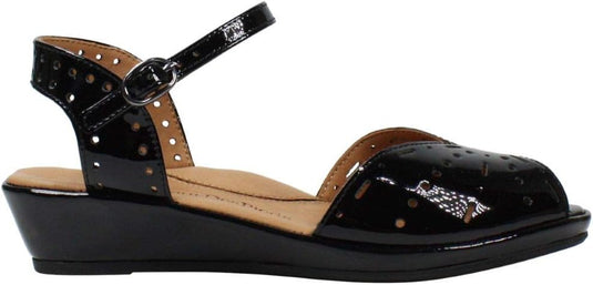 L'Amour Des Pieds Women's Brenn Sandals Black Patent