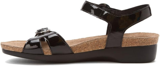Munro Women's Donna Sandal Black Patent