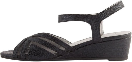 David Tate Women's Admire Black Lizard Print