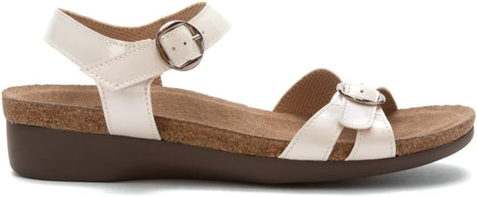 Munro Women's Donna Sandal White Patent Munro Women's Donna Sandal White Patent