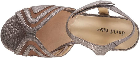 David Tate Women's Admire Pewter Lizard Print David Tate Women's Admire Pewter Lizard Print