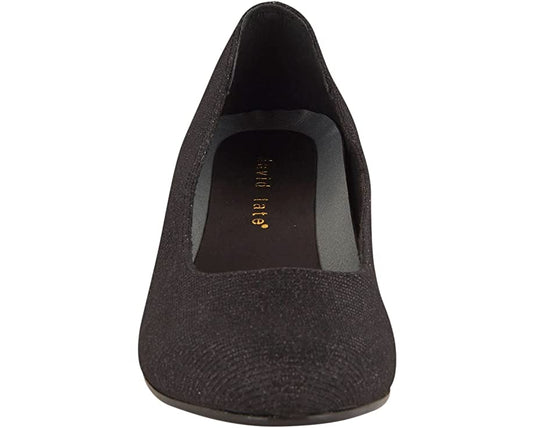 David Tate Women's Suave Pump Black Metallic Fabric