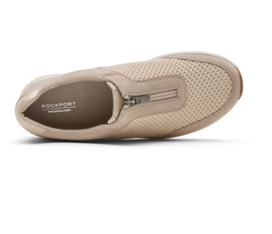 Rockport Women's Trustride Prowalker Zip Sneaker Vanilla Rockport Women's Trustride Prowalker Zip Sneaker Vanilla