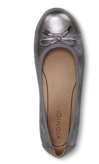 Vionic Women's Minna Ballet Flat Pewter Vionic Women's Minna Ballet Flat Pewter