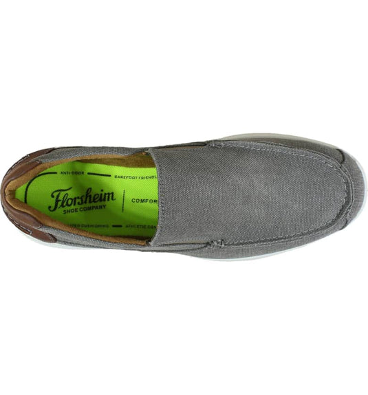 Florsheim Men's Great Lakes Canvas Moc Toe Slip-on Gray Florsheim Men's Great Lakes Canvas Moc Toe Slip-on Gray