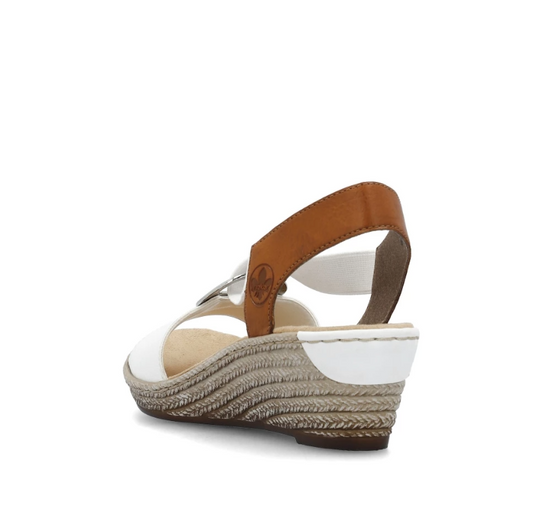 Rieker Women's Fanni H6 Sandals White Combination Rieker Women's Fanni H6 Sandals White Combination