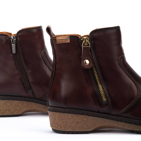 Pikolinos Granada Leather Women’s Ankle Boots With Zip Shoes Caoba Pikolinos Granada Leather Women’s Ankle Boots With Zip Shoes Caoba