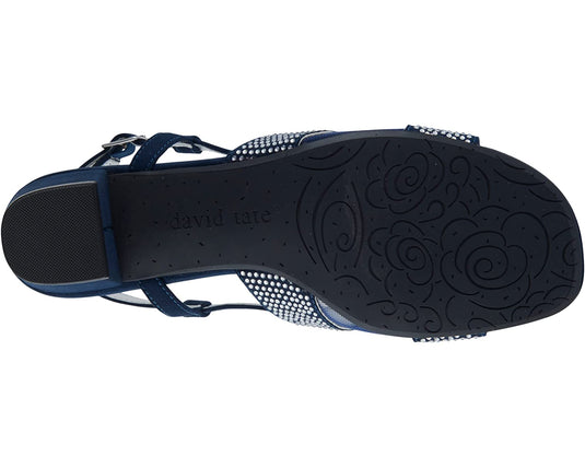 David Tate Women's AMBER Sandals Navy Nova Suede David Tate Women's AMBER Sandals Navy Nova Suede