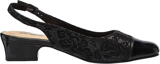 Trotters Women's Dea Slingback Sandals Black Floral Trotters Women's Dea Slingback Sandals Black Floral