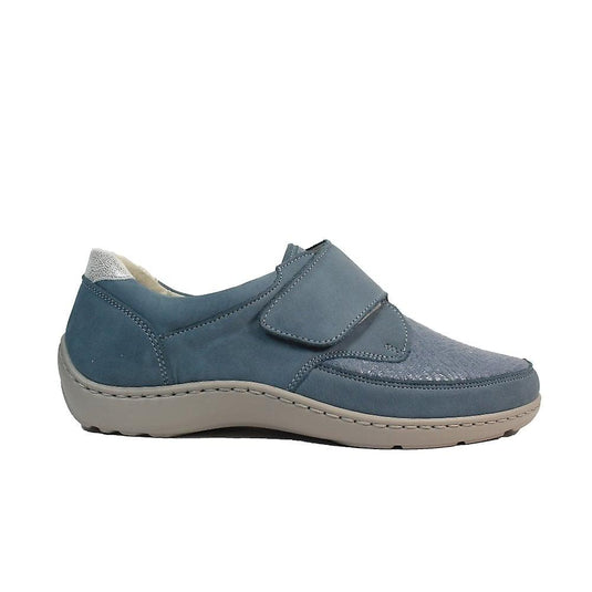 Waldlaufer Women's Henni Velcro Shoe 496H31 Denim Silver