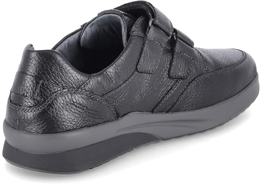 Waldlaufer Men's K-Fabian Velcro Shoe Black Leather