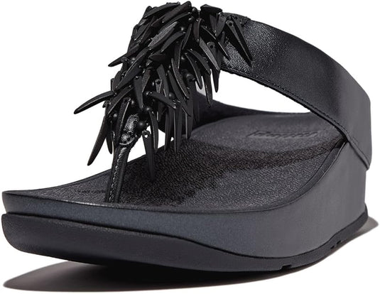 Fitflop Women's Rumba Toe-Thong Sandal Black Fitflop Women's Rumba Toe-Thong Sandal Black