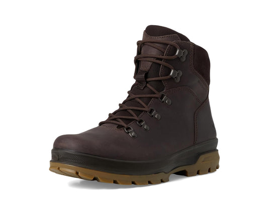 ECCO Men's Rugged Track Plain Toe High Waterproof Hiking Boot Coffee