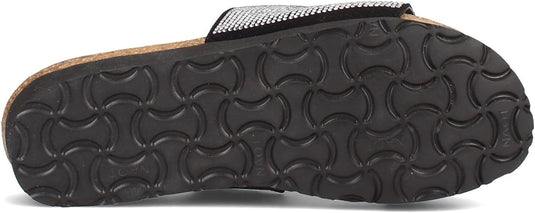 NAOT Women's Mila Sandal Black Micro W/Silver Rivets/Metallic Onyx Lthr NAOT Women's Mila Sandal Black Micro W/Silver Rivets/Metallic Onyx Lthr