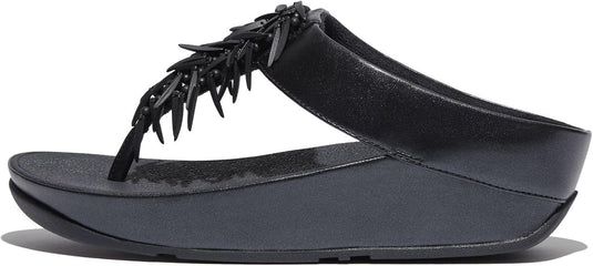 Fitflop Women's Rumba Toe-Thong Sandal Black Fitflop Women's Rumba Toe-Thong Sandal Black