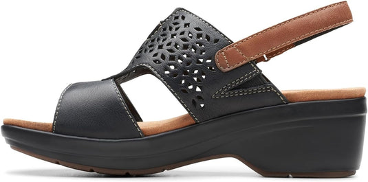 Clarks Women's Tuleah Sun Black Leather