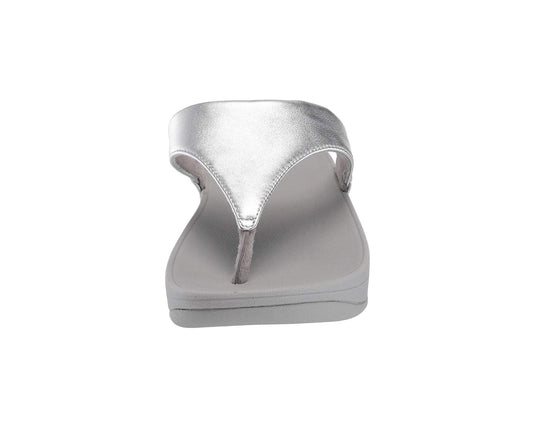 Fit Flop Women's LULU Leather Toe-Post Sandals Sliver Fit Flop Women's LULU Leather Toe-Post Sandals Sliver