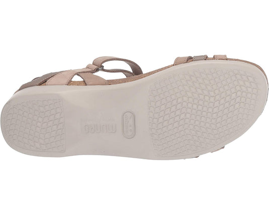 Munro Women's Summer Sandal Taupe Combo Munro Women's Summer Sandal Taupe Combo