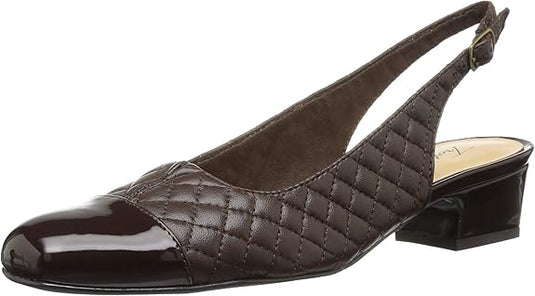 Trotters Women's Dea Slingback Sandals Brown Quilted