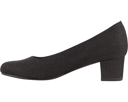 David Tate Women's Suave Pump Black Metallic Fabric David Tate Women's Suave Pump Black Metallic Fabric