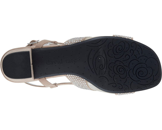 David Tate Women's AMBER Sandals Champagne Nova Suede David Tate Women's AMBER Sandals Champagne Nova Suede