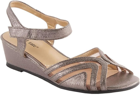 David Tate Women's Admire Pewter Lizard Print David Tate Women's Admire Pewter Lizard Print