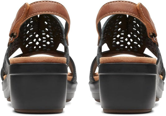 Clarks Women's Tuleah Sun Black Leather Clarks Women's Tuleah Sun Black Leather