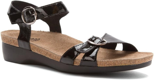 Munro Women's Donna Sandal Black Patent Munro Women's Donna Sandal Black Patent