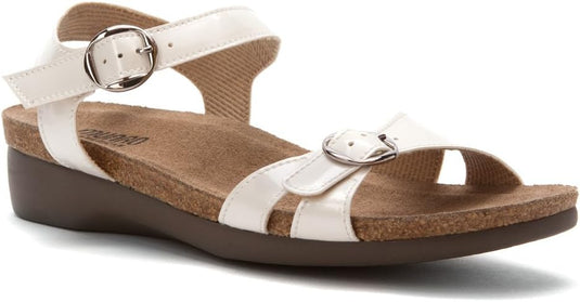 Munro Women's Donna Sandal White Patent Munro Women's Donna Sandal White Patent