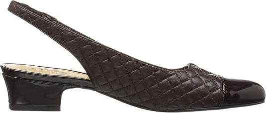 Trotters Women's Dea Slingback Sandals Brown Quilted Trotters Women's Dea Slingback Sandals Brown Quilted