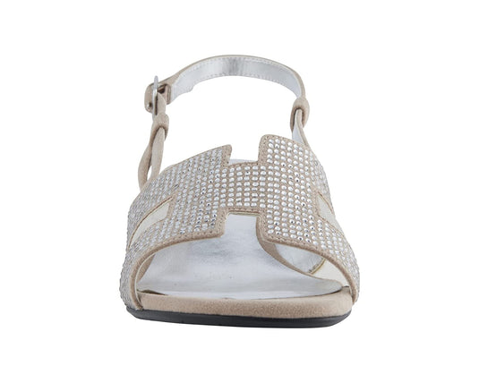 David Tate Women's AMBER Sandals Champagne Nova Suede