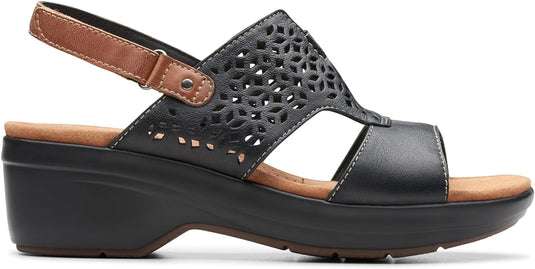 Clarks Women's Tuleah Sun Black Leather Clarks Women's Tuleah Sun Black Leather
