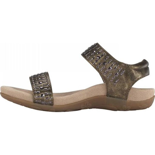 Aetrex Women's Maria Studded Quarter Strap Sandal Bronze