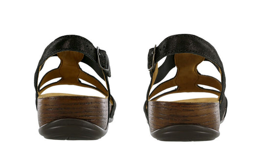 SAS Women's Clover T-Strap Sandal Space Nero SAS Women's Clover T-Strap Sandal Space Nero