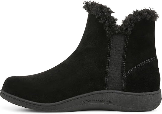 Vionic Unwind Booties Women's Black Suede Vionic Unwind Booties Women's Black Suede