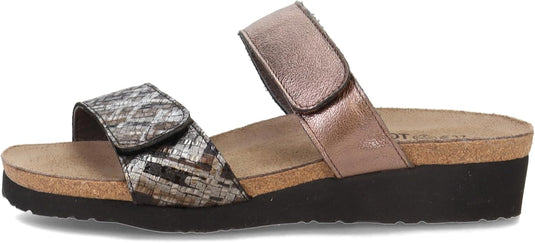 Naot Women's Althea Slide Sandals Mixed Metallic Lthr/Radiant Copper Lthr