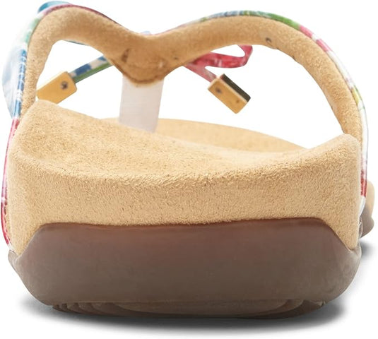 Vionic Women's Bella Toe Post Sandal White Floral Vionic Women's Bella Toe Post Sandal White Floral