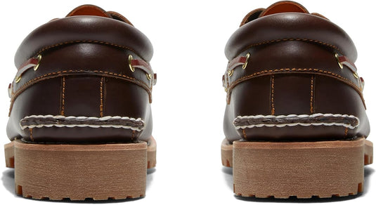Timberland Men's Authentic 3-Eye Lug Handsewn Boat Brown Timberland Men's Authentic 3-Eye Lug Handsewn Boat Brown