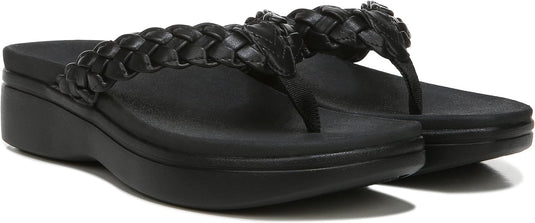 Vionic Kenji Women's Toe-post Platform Wedge Sandal Black Vionic Kenji Women's Toe-post Platform Wedge Sandal Black